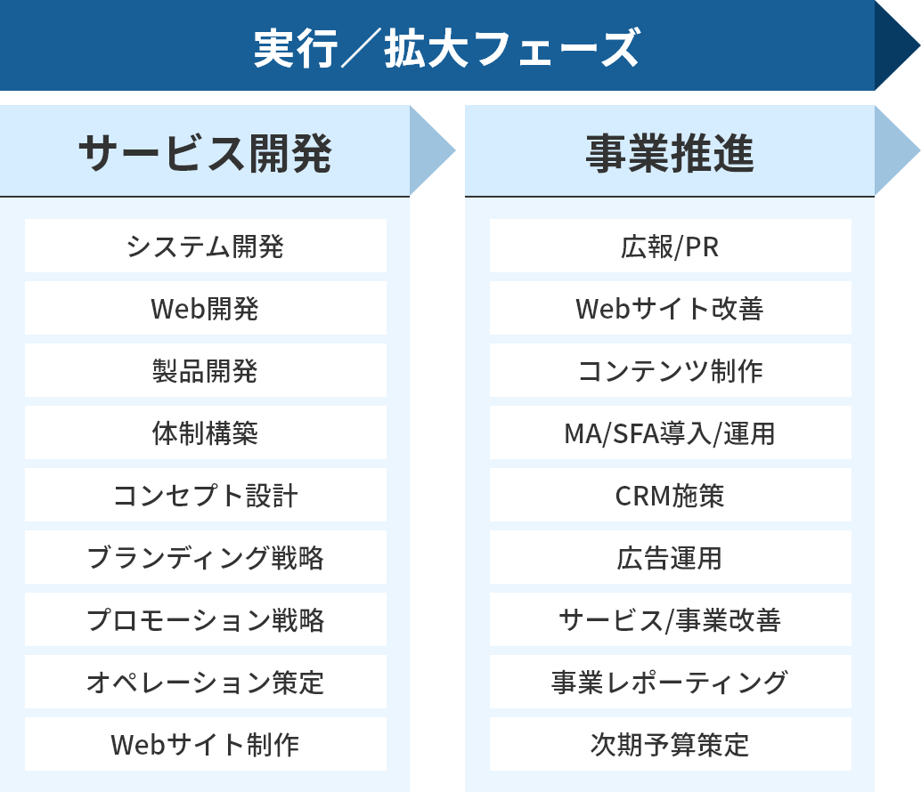 実行／拡大フェーズ